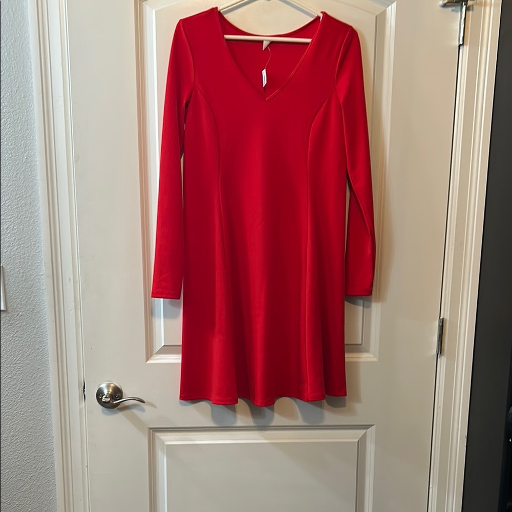 Old Navy Elegant Red V-Neck Dress size s
